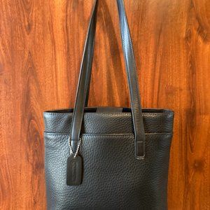 COACH Vintage Hudson Black Pebble Leather Shoulder Bag #6810